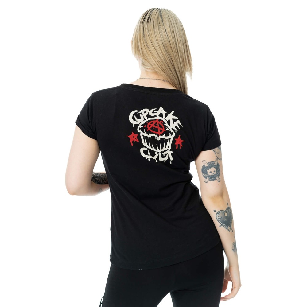 Cupcake Cult - Ritual Bunny Dames Tshirt - Zwart